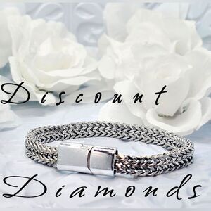 Beautiful Hand Made Bracelet in Silver Stainless Steel